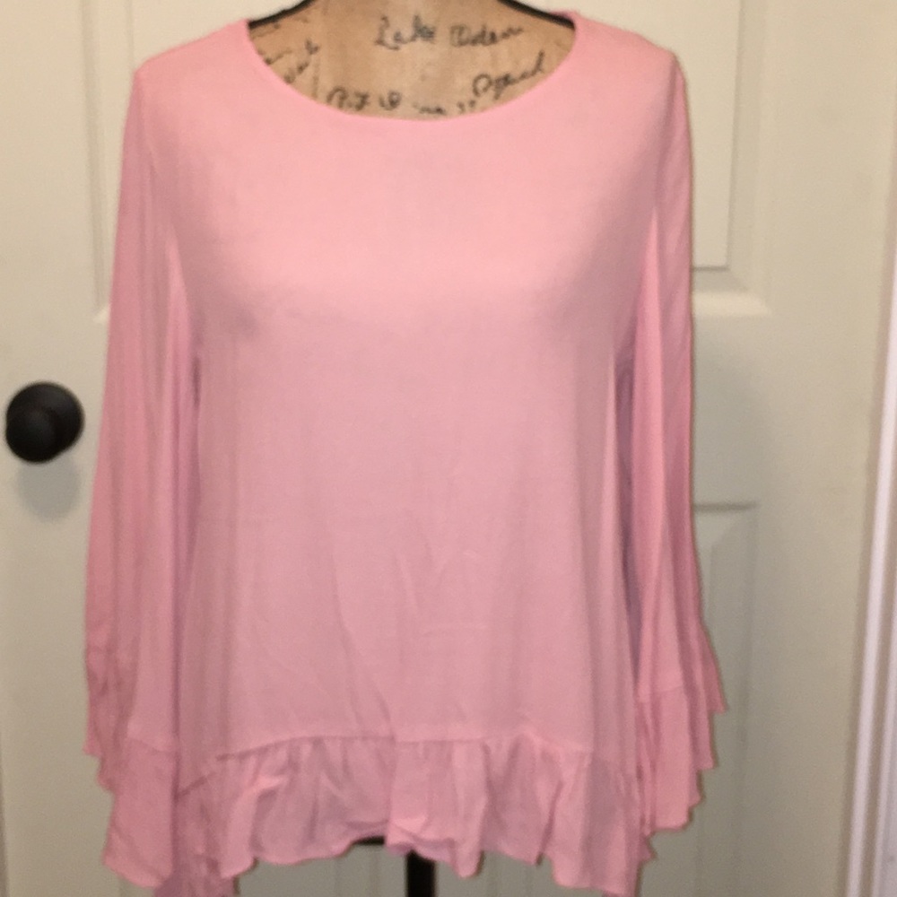💼*Very J* Dolman Ruffle Tunic NWT